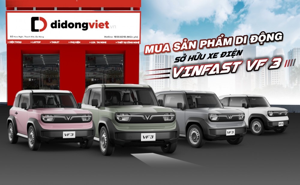 Chương trình “Mua sản phẩm di động sở hữu xe điện VinFast VF 3 sẽ diễn ta từ 01/8.
