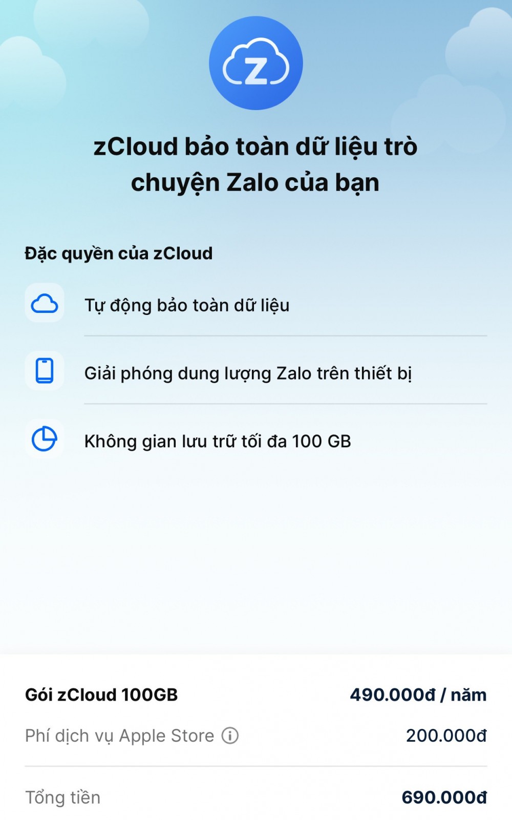 Zalo giảm 1 nửa ứng dụng