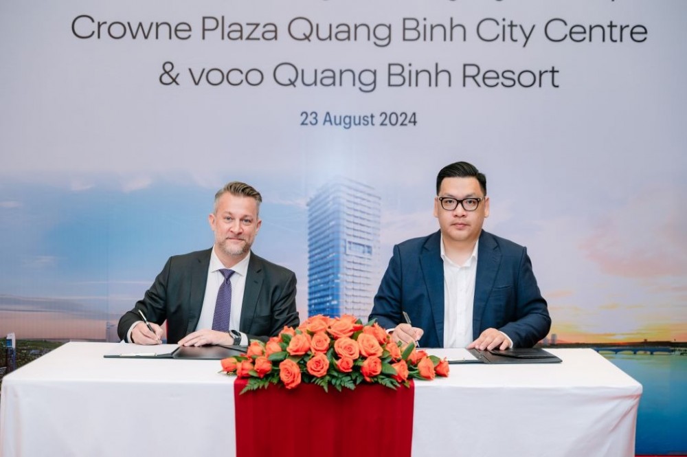 Theo đó, hai dự án khách sạn mới với Công ty Cổ phần Đầu tư Hải Thành Hưng và Công ty TNHH Đầu tư và Xây dựng Hoàng Gia Việt Nam sẽ đánh dấu sự hiện diện của IHG tại Quảng Bình.
