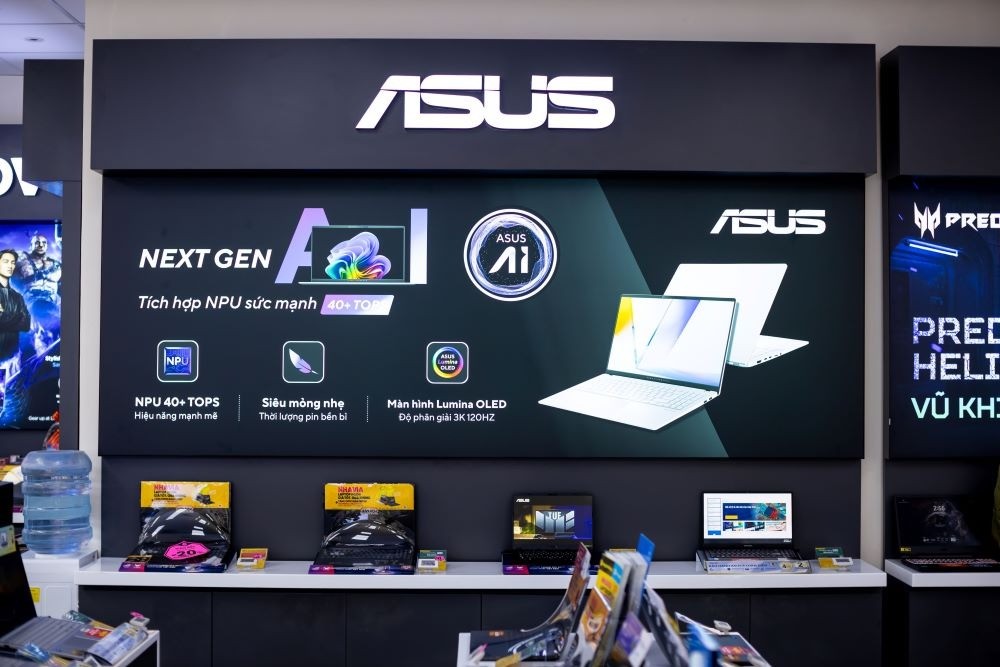 Gian hàng trải nghiệm laptop AI của ASUS tại TGDD