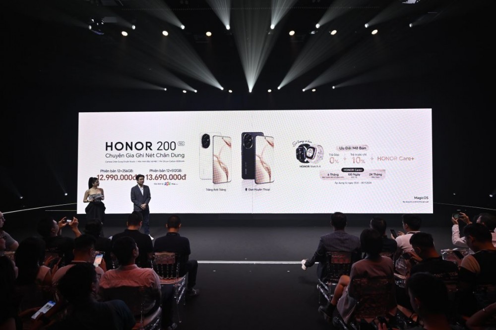  HONOR 200 có hai màu sắc Đen Huyền Thoại và Trắng Ánh Trăng cùng 