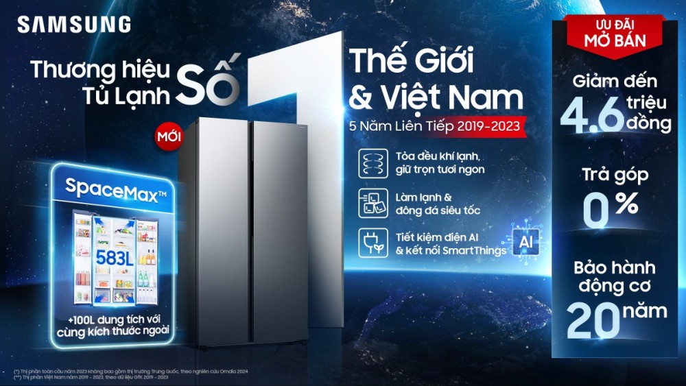 Theo thương hiệu dẫn đầu thị trường tủ lạnh toàn cầu và Việt Nam trong 5 năm liên tiếp, thì dòng tủ lạnh Samsung Bespoke thế hệ mới được trang bị công nghệ AI sẽ giúp tái định nghĩa về một chiếc tủ lạnh.