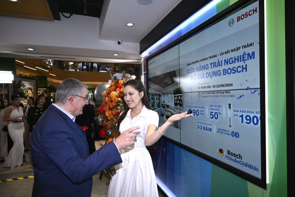 BSH, thành viên của tập đoàn Bosch, vừa chính thức ra mắt cửa hàng trải nghiệm đồ gia dụng Bosch đầu tiên tại Việt Nam.