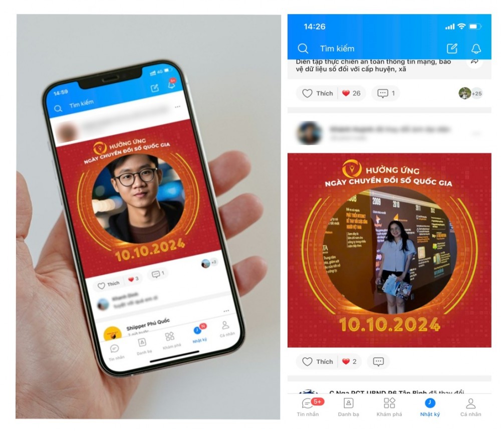 Bộ Thông tin và Truyền thông vừa cho ra mắt bộ nhận diện hưởng ứng Ngày Chuyển đổi số quốc gia 10/10/2024 trên kênh Zalo OA (Official Account).