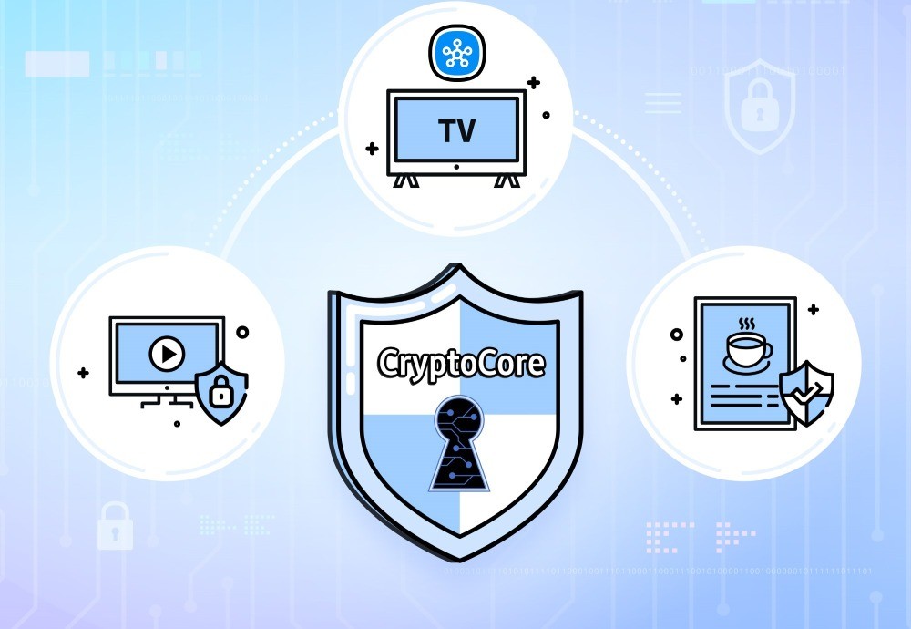 Samsung CryptoCore - mô-đun mã hóa của Samsung - thương hiệu TV số 1 toàn cầu suốt 18 năm liên tiếp, sẽ giúp nâng tầm bảo mật dữ liệu trên các sản phẩm màn hình.