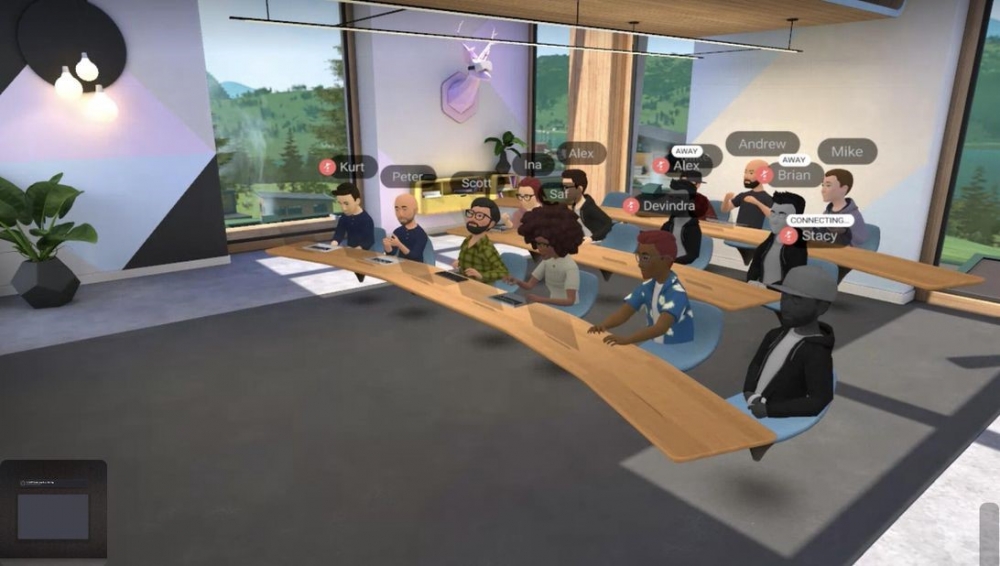Phòng họp thực tế ảo trong ứng dụng VR (Ảnh minh họa).