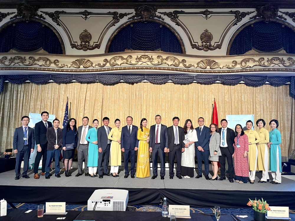 Sự kiện đánh dấu cột mốc 20 năm Vietnam Airlines thành lập văn phòng đại diện tại Tp San Francisco (ảnh VNA).