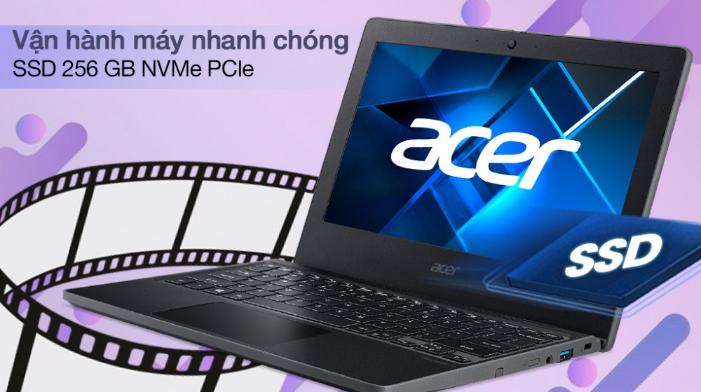 Acer TravelMate B3 được thiết kế đơn giản, chắc chắn (ảnh minh họa).