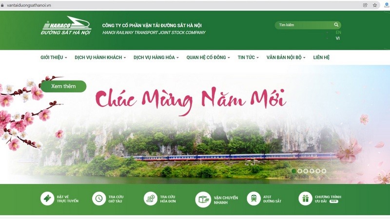 Tổng công ty Đường sắt Việt Nam phát triển sàn giao dịch hàng hóa, đặt hàng online.