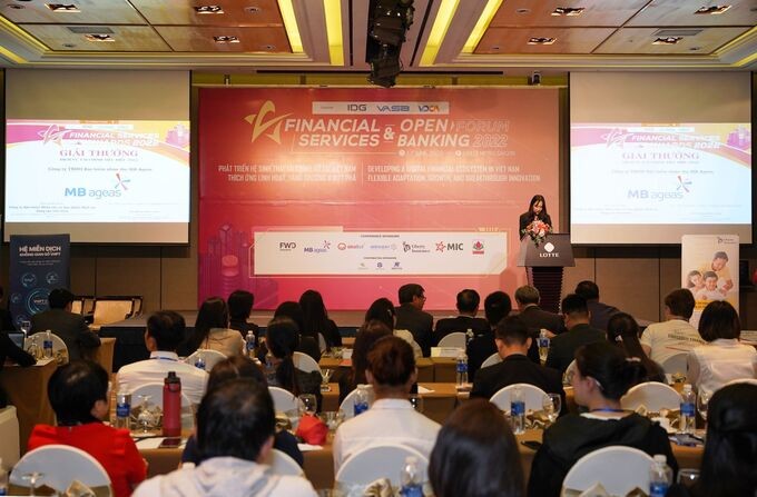 Diễn đàn “Dịch vụ tài chính và ngân hàng mở 2022” do IDG Việt Nam phối hợp với Hiệp hội Kinh doanh Chứng khoán Việt Nam và Hội truyền thông số Việt Nam tổ chức tại Tp.HCM(ảnh minh họa).