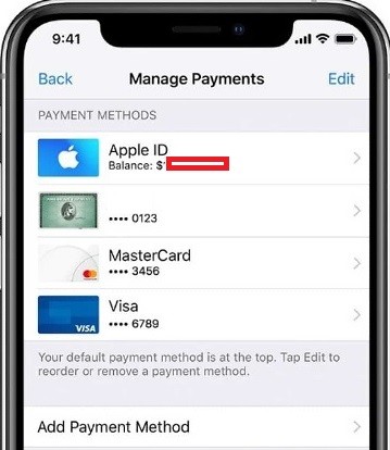 Kiểm tra phương thức thanh toán Apple ID
