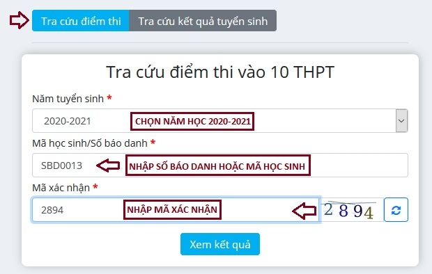 Tra cứu điểm thi lớp 10 THPT công lập Hà Nội - 2021