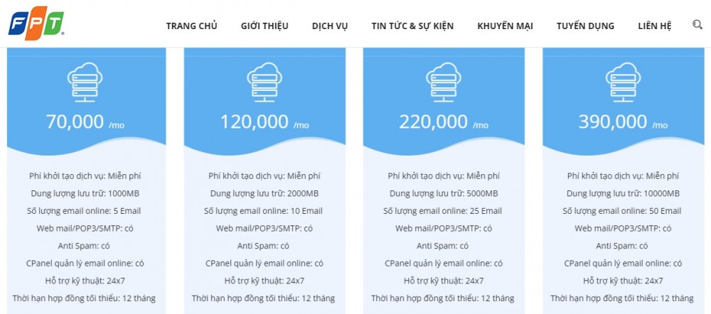 Dịch vụ email FPT