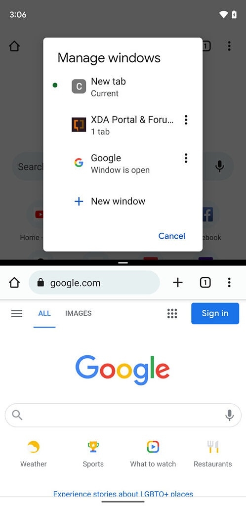 Quản lý 3 cửa sổ trong Google Chrome